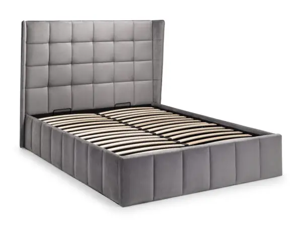 Gatsby Ottoman Storage 135cm Double Bed - Light Grey - Image 4