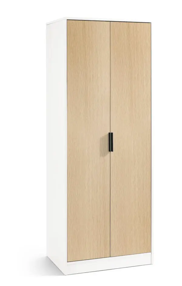 Alba 2 Door Wardrobe - White/Oak - Image 2