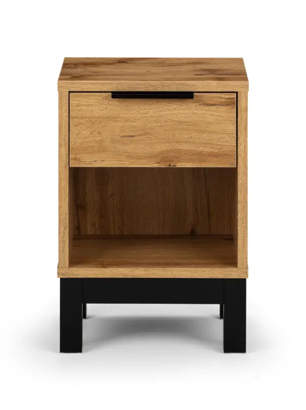 Bali 1 Drawer Bedside - Light Oak - Image 5