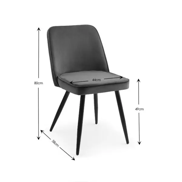 Chicago Dining Table & 4 Burgess Grey Chairs - Image 3