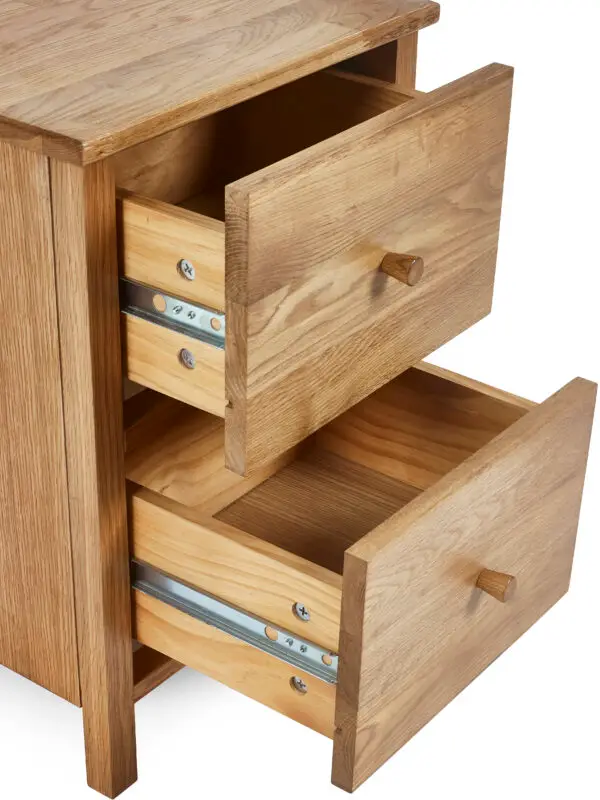 Coxmoor 2 Drawer Bedside - Oak - Image 8