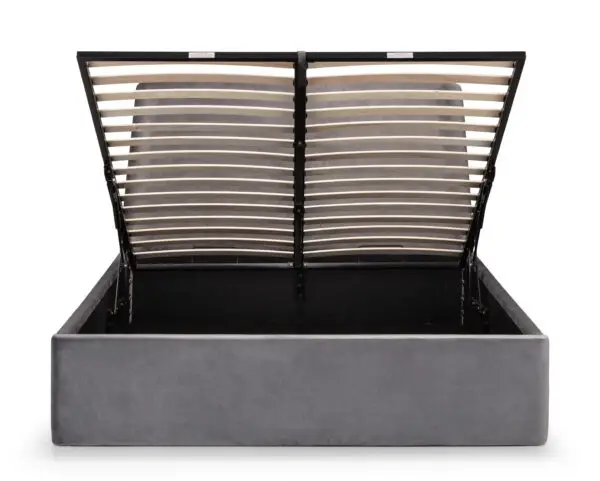 Frida Ottoman Storage 150cm King Bed - Grey - Image 5