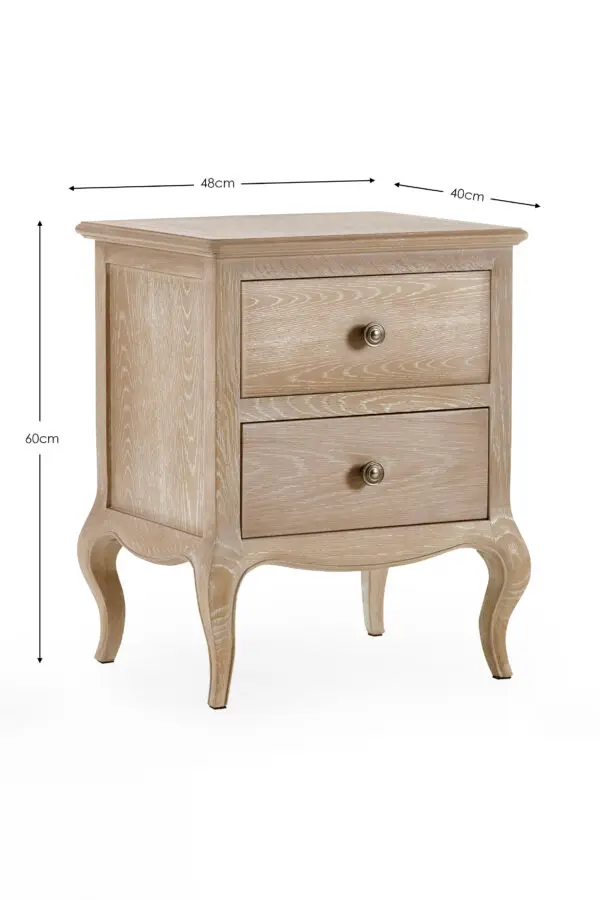 Camille 2 Drawer Bedside - Image 7