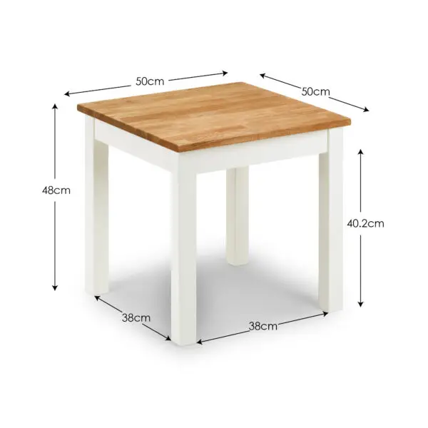 Coxmoor Lamp Table - Ivory & Oak - Image 4