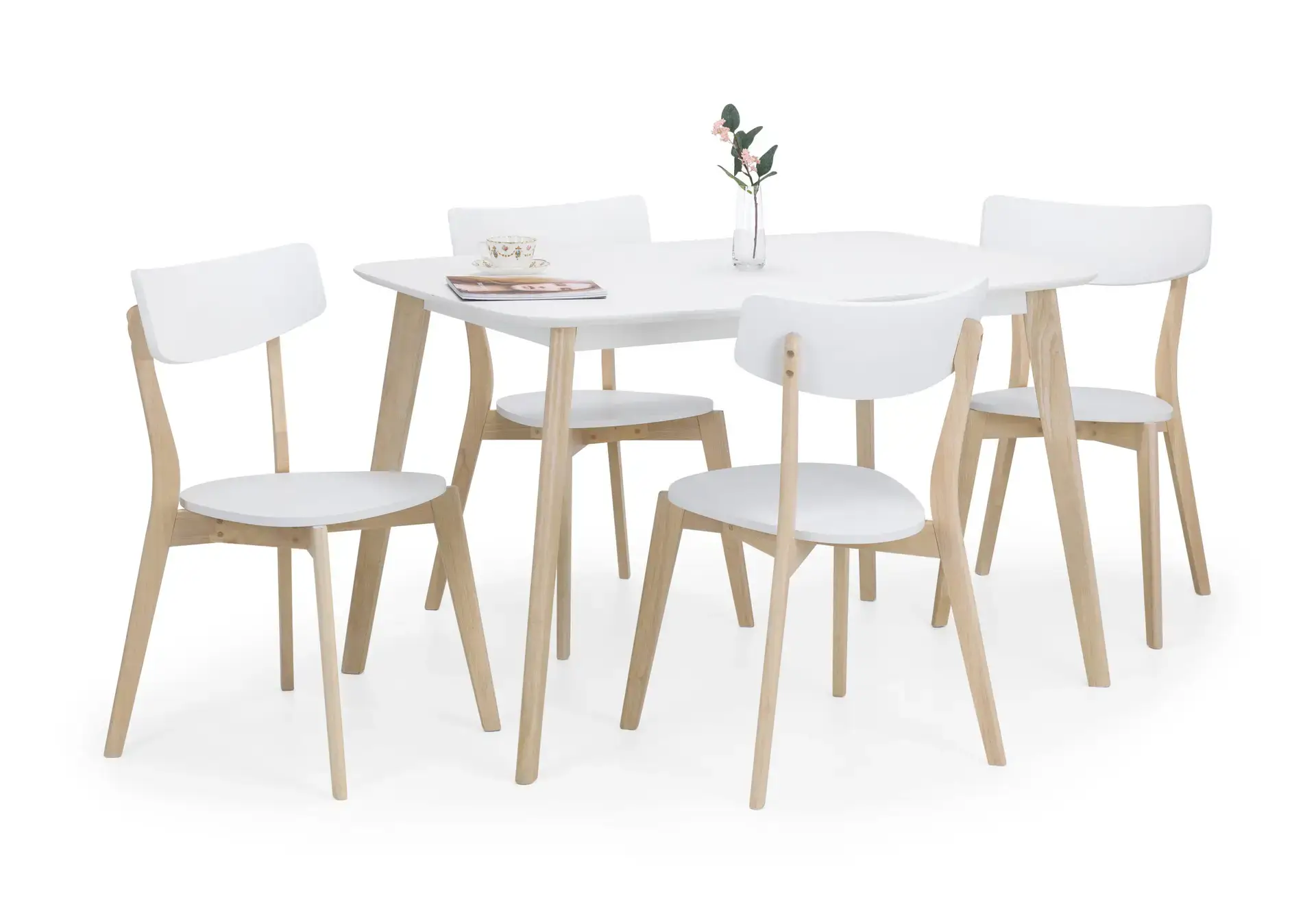 Casa Rectangular Dining Table White/Oak - Image 6