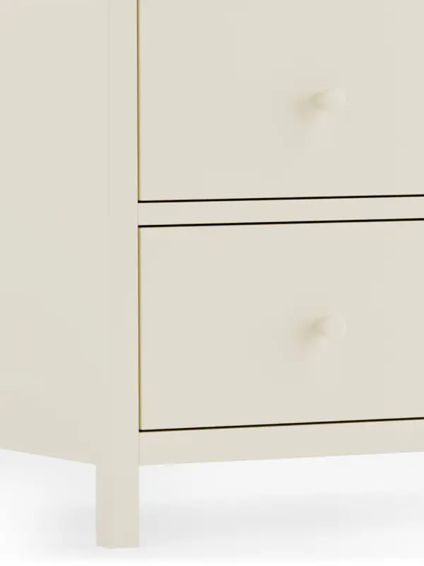 Coxmoor 3 Drawer Chest - Ivory and Oak - Image 6