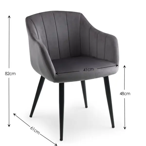 Berwick Round Table and 4 Grey Hobart Chairs - Image 4