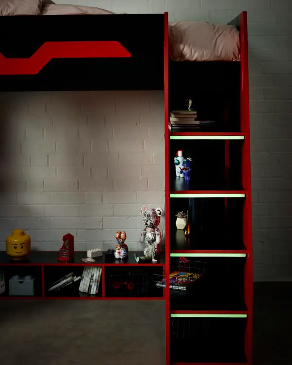 Eagle Single 90cm Gaming Highsleeper - Black and Red - Image 14