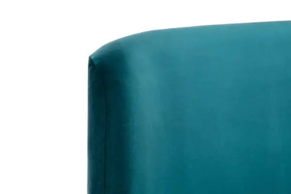 Frida Curved Velvet 150cm King Bed - Teal - Image 6