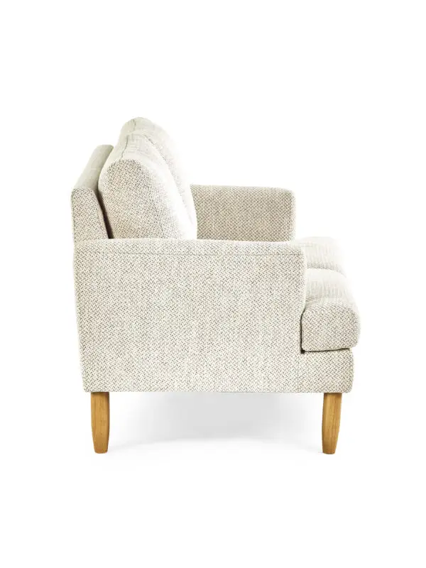 Daisy Beige Pearl Barley Upholstered Compact 2 Seater Sofa - Image 5