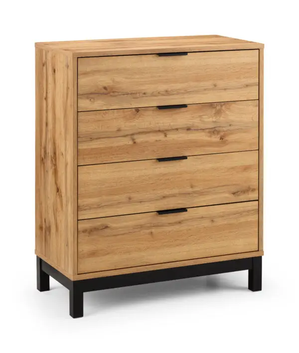Bali 4 Drawer Chest - Light Oak - Image 2