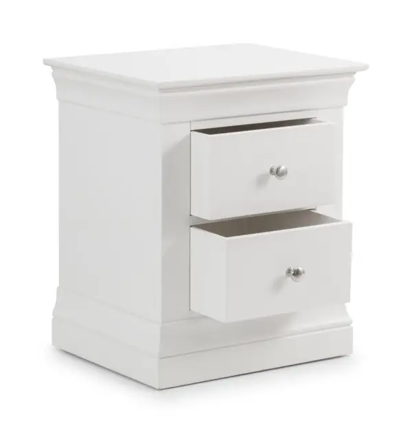 Clermont 2 Drawer Bedside - Surf White - Image 3