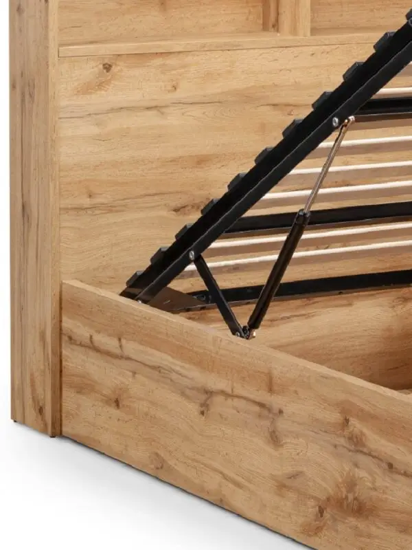 Bali Ottoman Storage 90cm Single Bed - Light Oak - Image 10