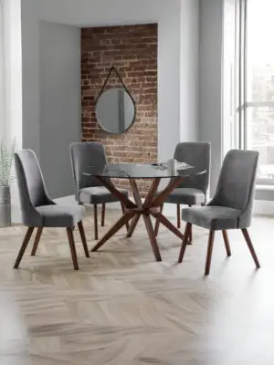 Chelsea 120cm Round Table and 4 Huxley Chairs