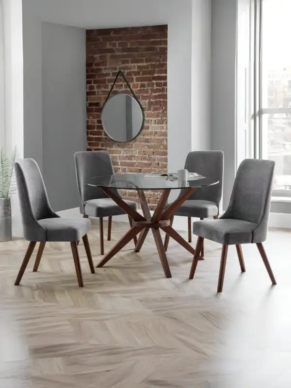 Chelsea 120cm Round Table and 4 Huxley Chairs