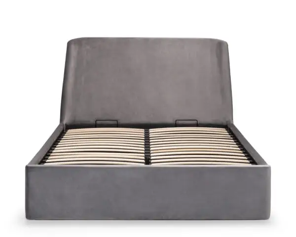 Frida Ottoman Storage 150cm King Bed - Grey - Image 4