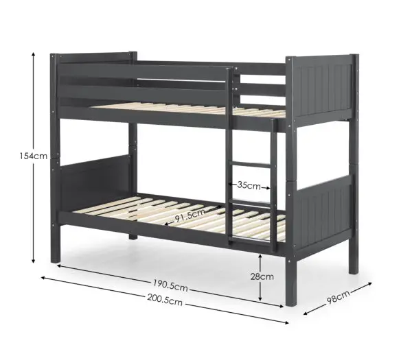 Bella Bunk Bed - Anthracite - Image 11