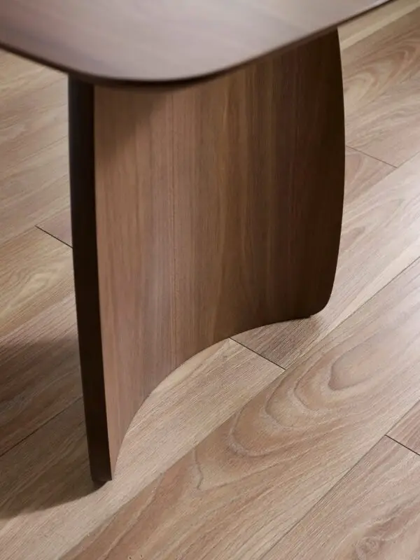 Artemis Curved Leg Walnut Dining Table - Image 5