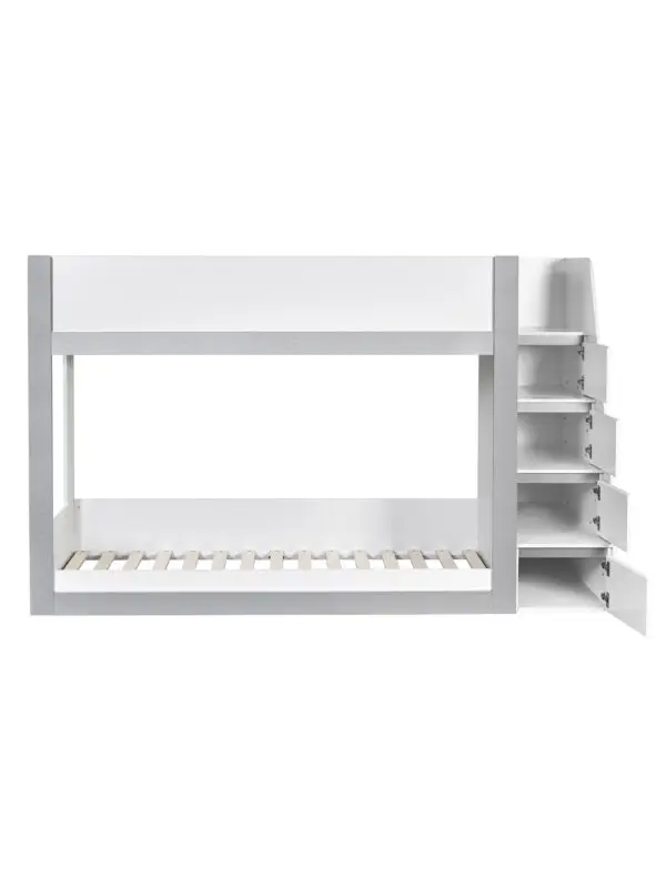 Gaia 90cm Single Bunk Bed - White and Silver - Image 8