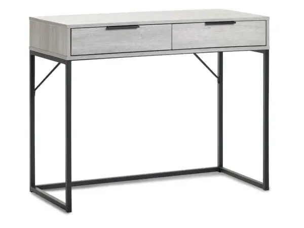 Bali 2 Drawer Dressing Table/Desk - Grey Oak - Image 2