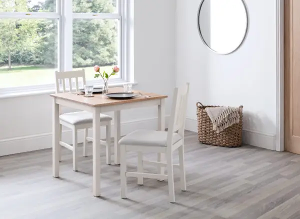 Coxmoor 75cm Square Dining Table - Ivory & Oak - Image 10