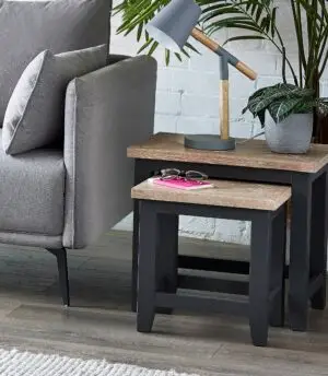 Bordeaux Nest Of Tables Dark Grey