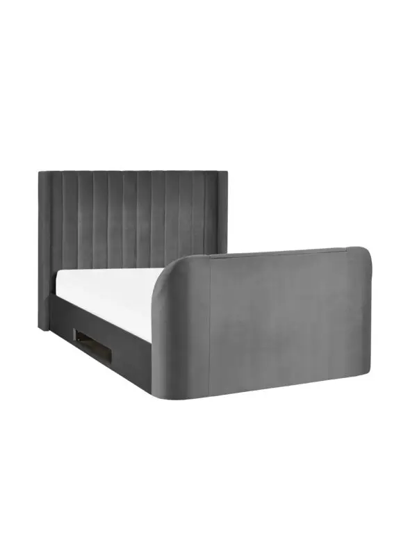 Clara Ottoman TV Bed 150cm - Dark Grey - Image 7