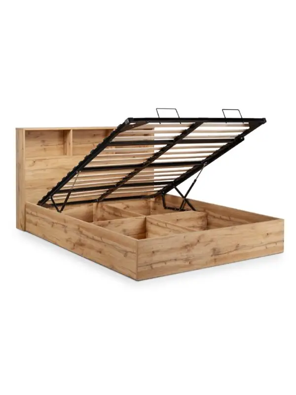 Bali Ottoman Storage 90cm Single Bed - Light Oak - Image 6