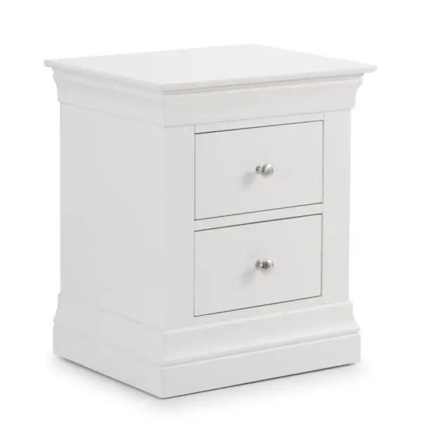 Clermont 2 Drawer Bedside - Surf White - Image 2