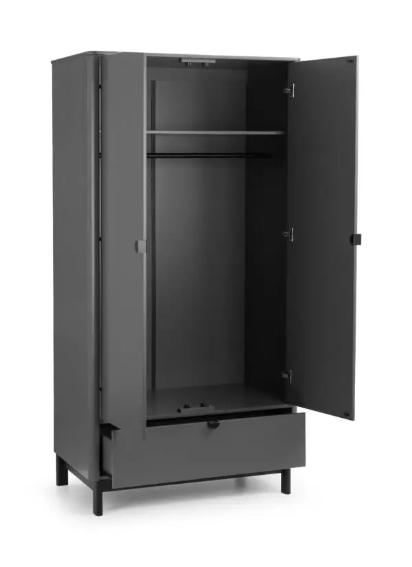 Chloe 2 Door 1 Drawer Wardrobe - Image 4