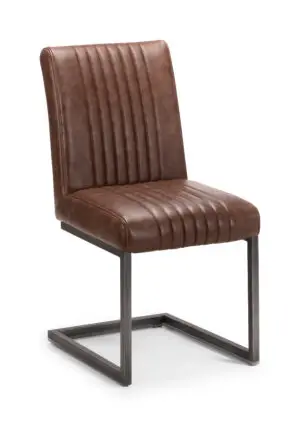 Brooklyn Oak Rectangular Table and 4 Brown Brooklyn Chairs