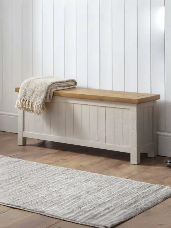 Aspen Storage Bench - Grey Wash - Image 2