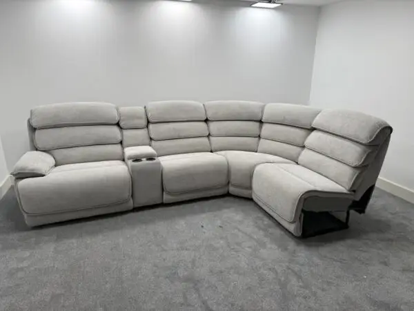 DFS Lakelyn Express Fog fabric Modular Corner Sofa Duel Recliner RRP £3199 - Image 5