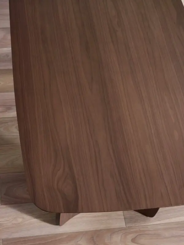 Artemis Curved Leg Walnut Dining Table - Image 7