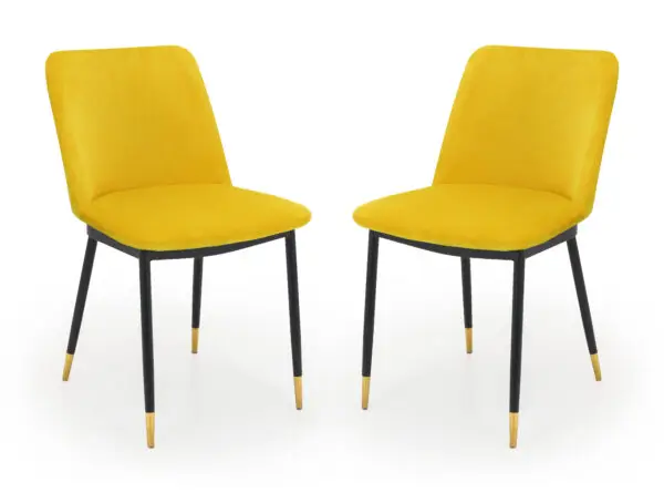 Set Of 2 Delaunay Dining Chairs - Mustard - Image 2
