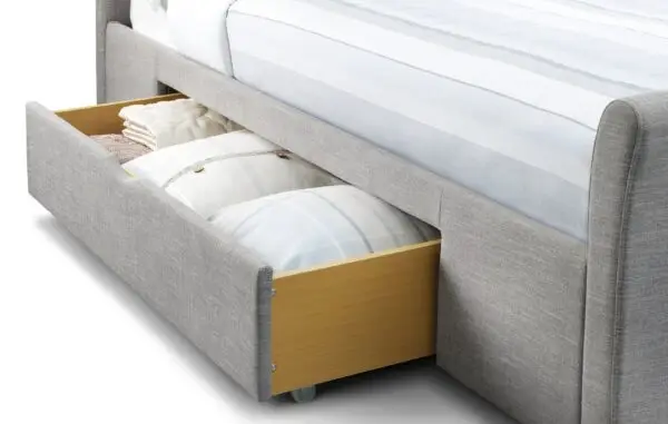 Capri Light Grey with Drawers 135cm Double Bed - Image 3