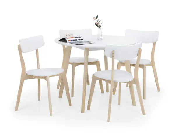 Casa White Round Table and 4 White Casa Chairs - Image 3