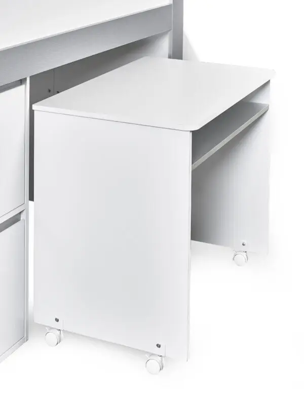 Gaia 90cm Single Midsleeper - White and Silver - Image 8