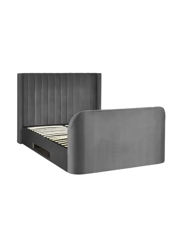 Clara Ottoman TV Bed 135cm - Dark Grey - Image 9