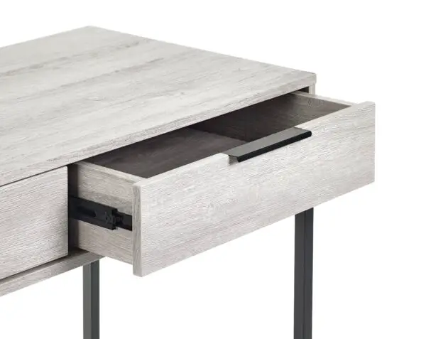 Bali 2 Drawer Dressing Table/Desk - Grey Oak - Image 9