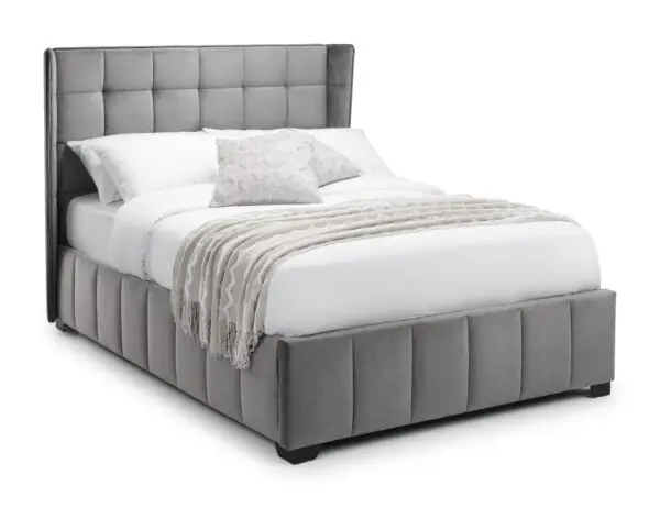 Gatsby 150cm King Bed - Light Grey - Image 2