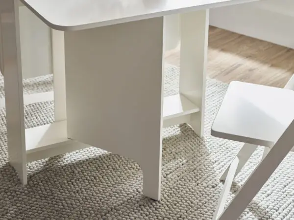 Gatan Small Gateleg Table With 2 Chairs - White - Image 10