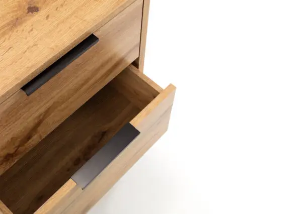 Bali 2 Drawer Bedside - Light Oak - Image 8