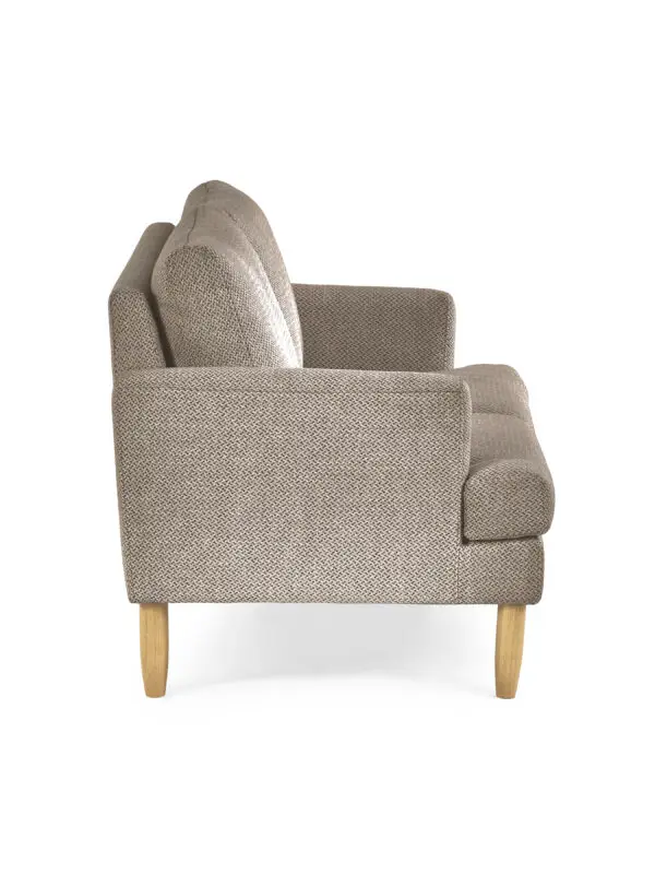 Daisy Coyote Grey Chenille Upholstered Compact 2 Seater Sofa - Image 5