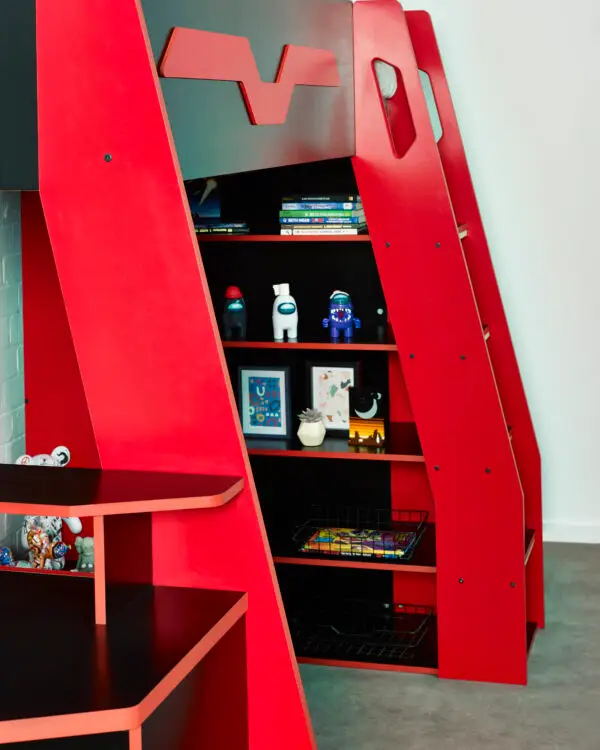 Eagle Single 90cm Gaming Highsleeper - Black and Red - Image 12