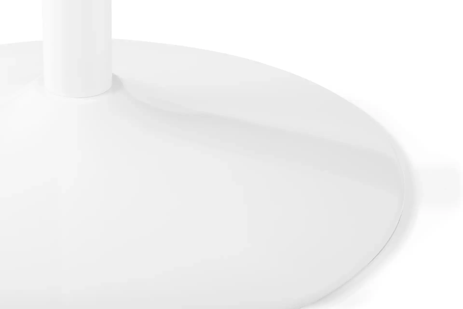 Blanco Round White Pedestal Table - Image 3