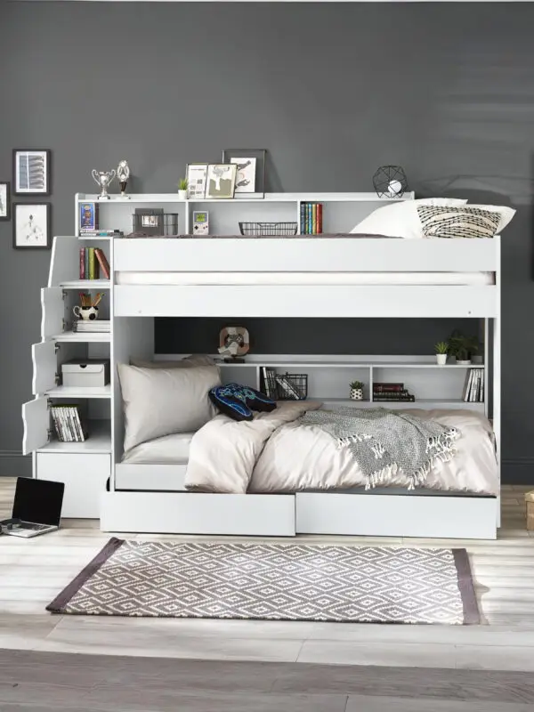Camelot Staircase Bunk All White - Image 2