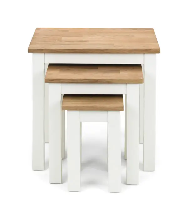Coxmoor Nest Of 3 Tables - Ivory & Oak - Image 4