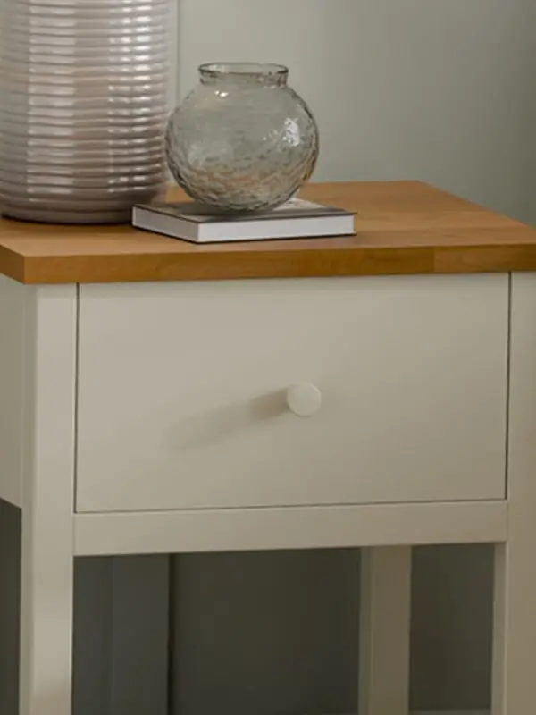 Coxmoor 1 Drawer - Ivory and Oak - Image 4