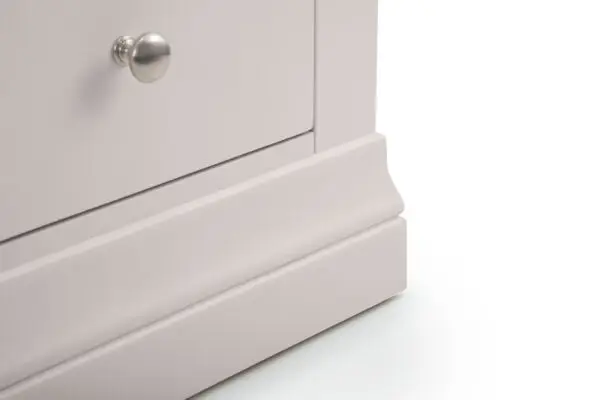 Clermont 2 Drawer Bedside - Light Grey - Image 5